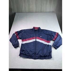 Vintage USA Olympic Games Windbreaker Jacket Navy Blue Red White Track Zip Up